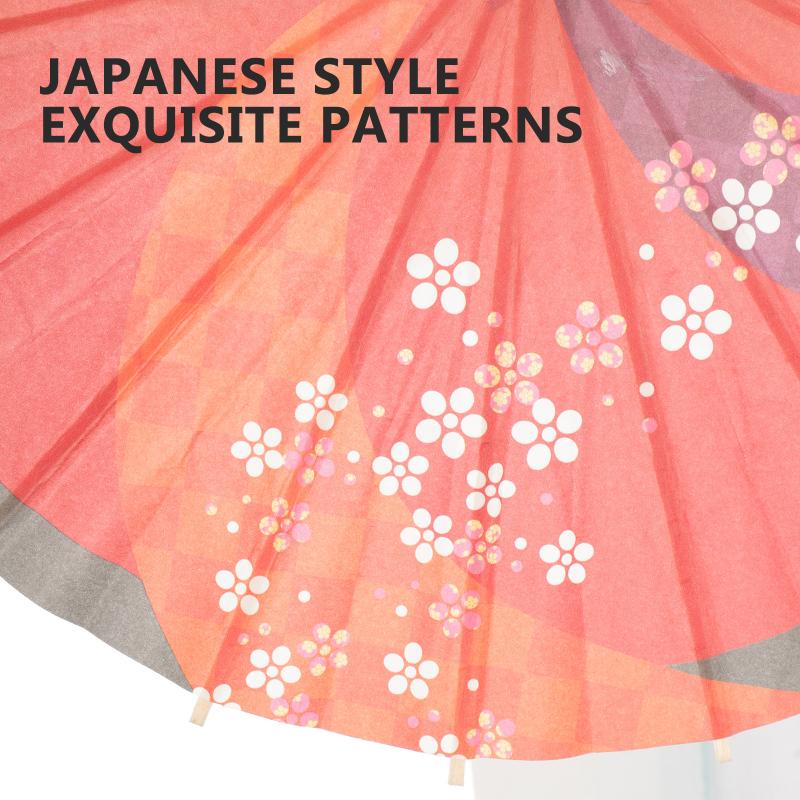 2 ks japonský papírový deštník jemný dekorativní klasický jedinečný cosplay opakovaně použitelný retro