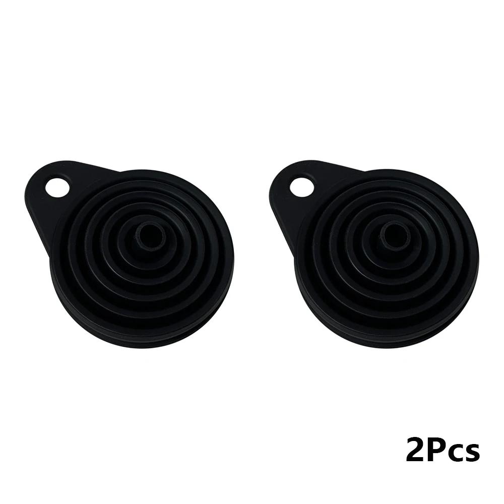 2Pcs Foldable Car Engine Funnel Silicone Liquid Funnel Washer Engine Oil Petrol Change Tools For Motorcycle Car Acesssories