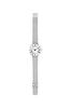 ARNE JACOBSEN STATION 53301-1608 Watch, 34mm, Scandinavian Design, Water Resistant (Quiet Design with No Second Hand), White with Silver Mesh Strap
