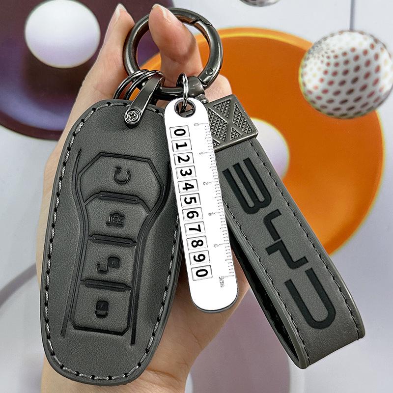 BYD Car Key Cover for Song Pro, Tang, Han DMI, Qin Plus, Dolphin, Seagull - Premium Bag & Buckle