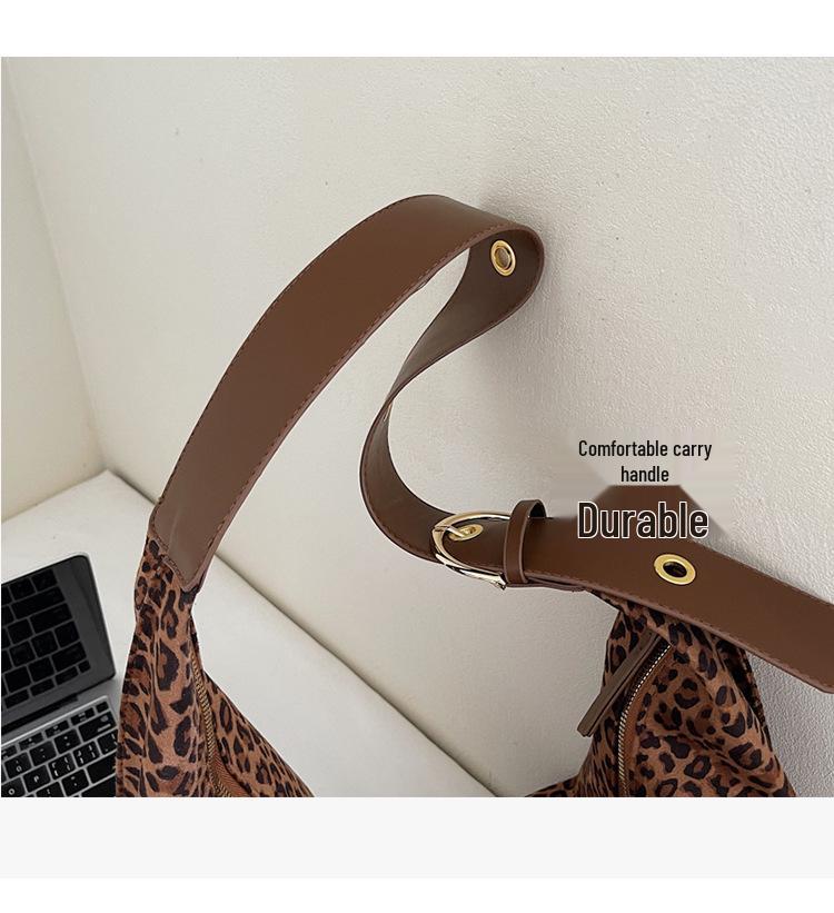 2025 New Leopard Print Versatile Women's Shoulder Bag - Casual, Stylish, Large Capacity Handbag