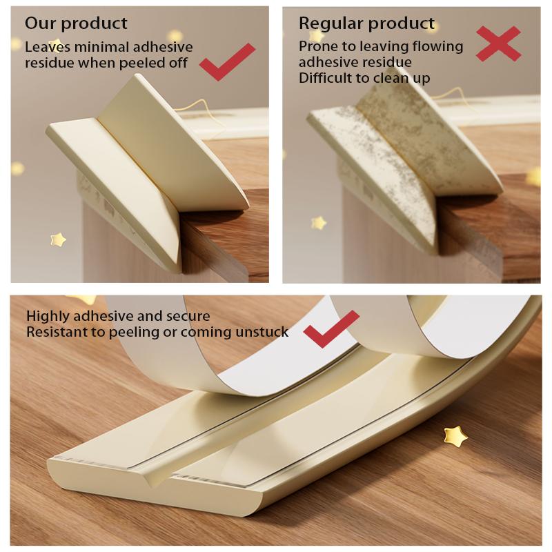 1PC Home Table Edge Sticker Wide Wrapped Edge No Sticker Corner Bumper 2M Safety Table Corner Protector Thickened Traceless