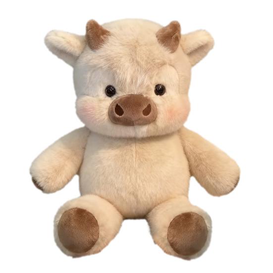 Pelúcia de Animal de Fazenda Porco Cordeiro Vaca das Terras Altas Brinquedos de Pelúcia Macio Fofo Bonecas de Abraço para Crianças e Adultos