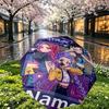 Custom Name Personalized Demon Hunters Kpop Print Umbrella, Auto Open Close, 8‑Rib Sturdy Frame, Commute Camping Hiking Use, Birthday Gift