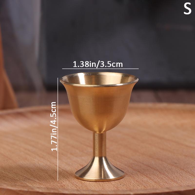 

1 шт. винтажная латунная кружка, бокал для красного вина, хороший глянец, медная портативная гладкая кромка, чашка для воды и пива, посуда для вечеринки дома