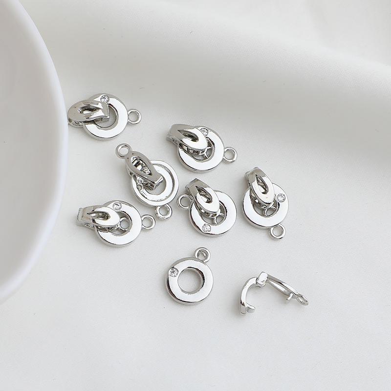 Zapięcie perłowe 14K Gold-Filled z ochroną koloru i cyrkoniami do tworzenia biżuterii