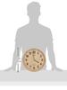 RHYTHM Radio-Controlled Analog Wall Clock with Continuous Second Hand, Brown, 32.9x4.7cm, Lively Alice Design, 8MY501SR07