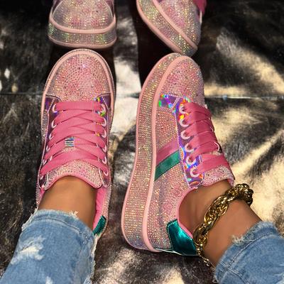 Fashion Women Sneakers New Anti-slip Luxury Platform Trend Designer Shoes for Woman Trainers Rhinestone Fashion Casual Sneakers Women