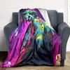 1pc Joker Clown Flannel Throw Blanket - Lightweight Soft Warm All-Season Blanket for Sofa, Bed, Travel, Camping  L1029051