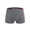Men's Striped Seamless Breathable Mid-Waist Boxer Briefs