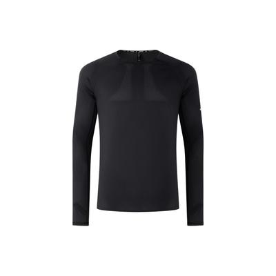 T-shirt Essentials à col rond et manches longues Hommes Hauts Noir Gris-Argent Profond JV6921