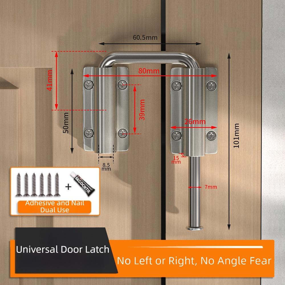 

Засув для воріт 90/180 градусів, алюмінієвий сплав, протизламна засувка, фіксуюча засувка, дверні болти, огорожі срібний