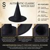 Halloween Witch Hat Cap Hanging Witch Hat Costume Accessory for Halloween Party Favor, Black