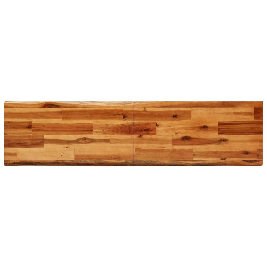 Bench with Live Edge 140 cm Solid Acacia Wood