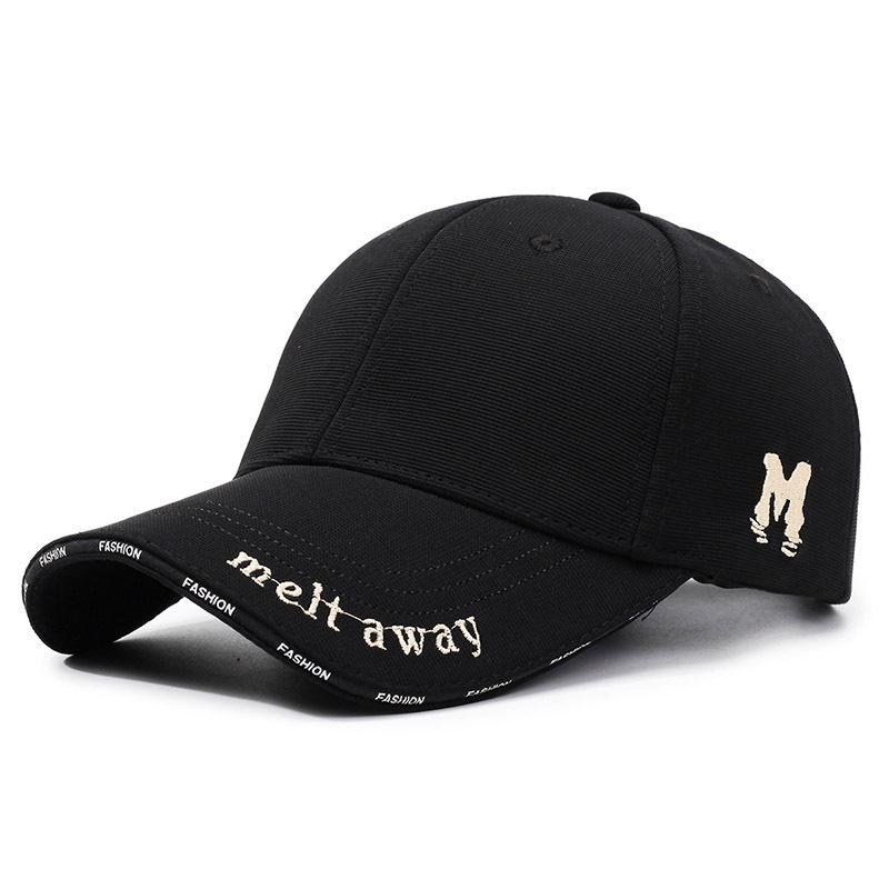 Embroidery M Letter Baseball Hat Outdoor Adjustable Sun Breathable Protection