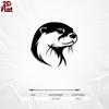 1pc Metal Otter Wall Art Outdoor Garden Decor Weatherproof Sculpture Gift for New Year Easter Otter Lovers Fence Hanging Statue