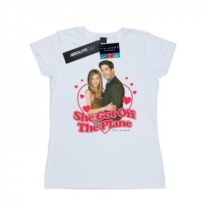 Damen/Damen „She Got Off The Plane“-Baumwoll-T-Shirt
