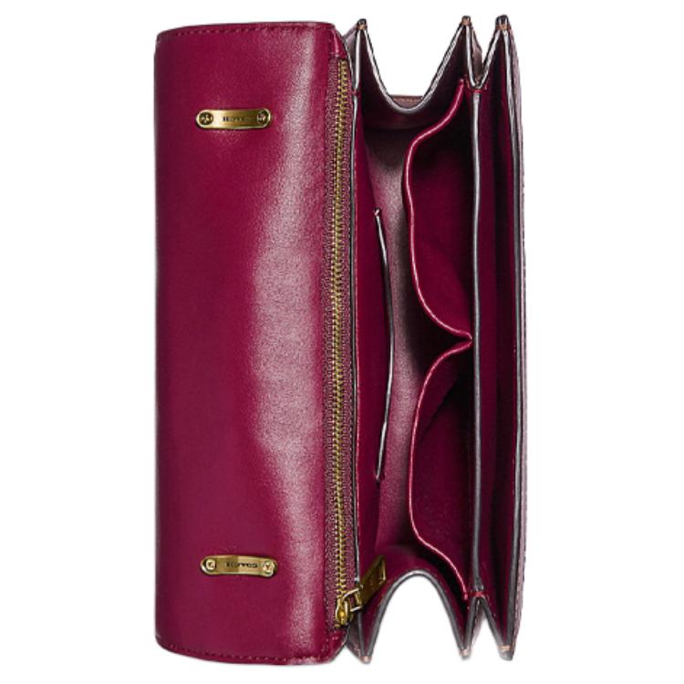 Coach Alie 23 Magnetic Closure Design Fabric And Leather Messenger Bag Small Crossbody Shoulder Bag Medium Women Bags Brown C3756-B4S0M