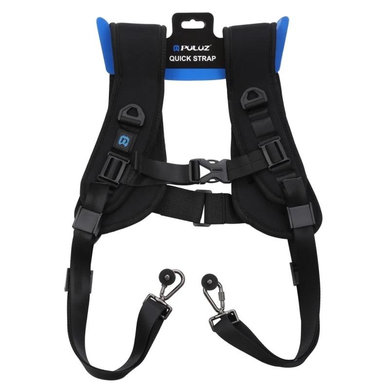 Quick Release Double Shoulder Harness Soft Pad Decompression Foam Strap Belt For Dslr Digital Cameras