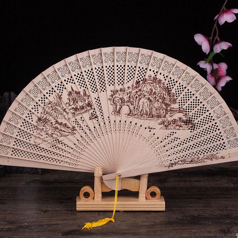 14cm Wooden Chinese Folding Hand Fan Stand Base Fan Display Stand Folding Hand Fan Stand Display Holder Office Home Decoration