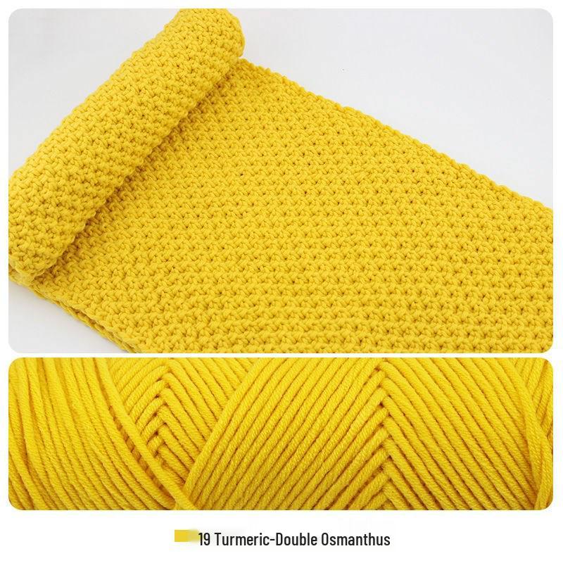 Hand-Knitted Cotton Wool Scarf Yarn for Men & Women, Coarse Wool & Milk Cotton Material, Worsted Crochet.
