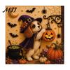 Therapeutic Art for Beginners Halloween Faux Pearl Painting Kit, Puppy Ghost 3D Craft Unique Handmade Gift Idea Adults Beginners, Home Wall Decor, DIY