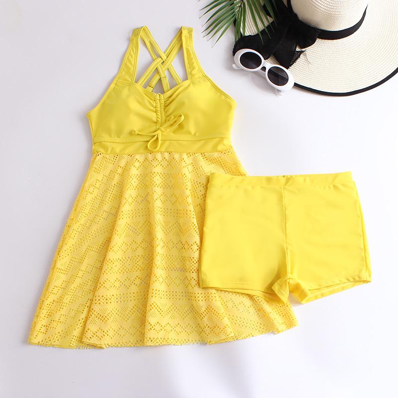 Summer Large Swimsuits Tankini Sets Female Plus Size Swimwear Beach Wear Two-Piece Bathing Suit Sports Pool Women Swimming Suit