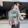 Hot Sale Fashion Transparent Backpack Waterproof PVC Multi Pocket Large Capacity School Bag Stadium Approved Travel Backpack