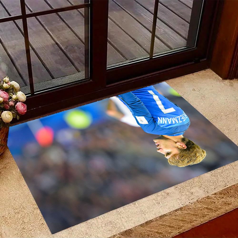 Griezmann's Jersey Floor Mat Design for Balcony Entryway Outdoor Playrooms Anti-slip Rug Anime Office Decor Wedding Party Gift