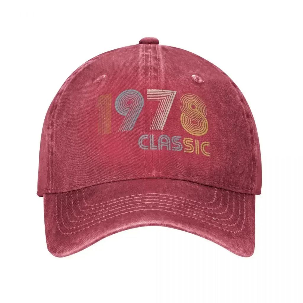 1978 Classic Birthday Unisex Style Baseball Caps Distressed Cotton Hats Cap Classic Outdoor Activities Soft Snapback Cap