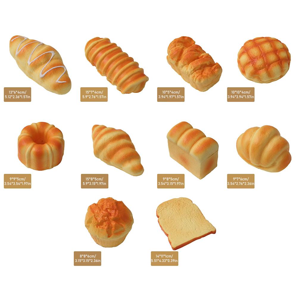Squishies Bread Cute Food Soft Slow-Rising Bread Shape Squeeze Toys Simulation Bread Ultra-Soft Decompression