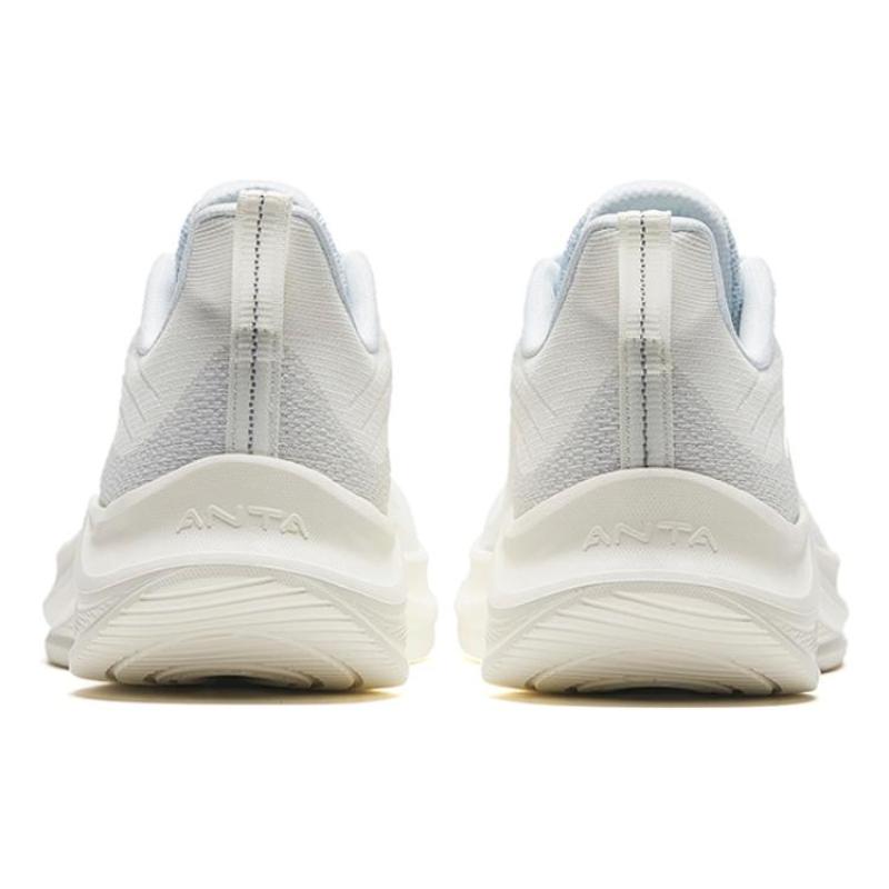 Anta Slip Resistant Abrasion Resistant Low top Casual Running Shoes Women's Ivory White Light Mist Gray Sneakers 922335571-1