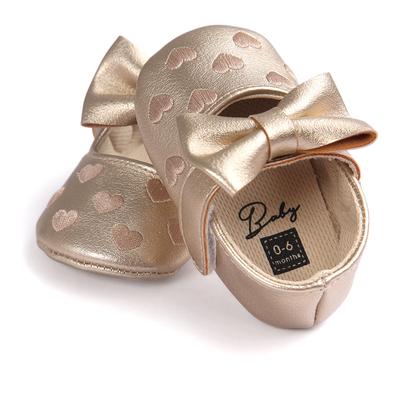 Bowknot Leater Shoes  Anti-slip Soft Sole Toddler