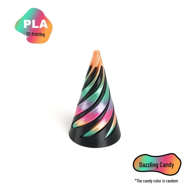 3D Printed Spinning Top: Dragon Figurine Decompression Toy - Two-Color Interlocking Educational Cone Toy