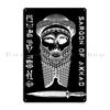 Oldest Joke Sumerian Cuneiform  English Text Code of Hammurabi Metal Plaque Design Personalized Bar Tin Sign Poster