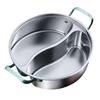 High Quality 32cm 34cm Divided Hot Pot Cookware Cooking Pot For Simultaneous Cooking Two Flavor On Induction Stove
