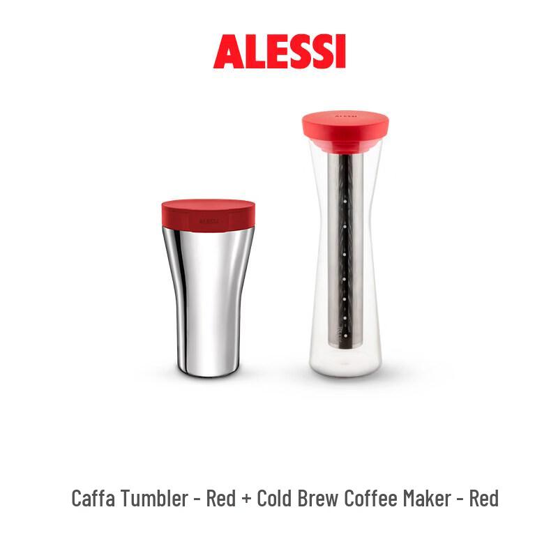Alessi Caffa Insulated Travel Mug & Cold Brew Coffee Maker Set