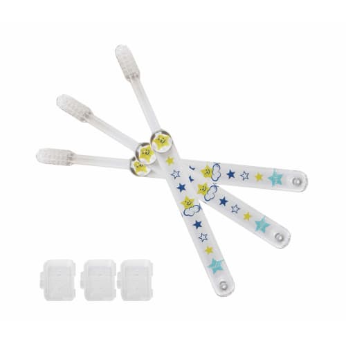 

Boys 3-Piece Children s Toothbrush Set (with Caps) Smiley Star Pattern