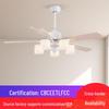 Nordic Style Silent Ceiling Fan Light with Chandelier for Living Room, Bedroom, or Restaurant.