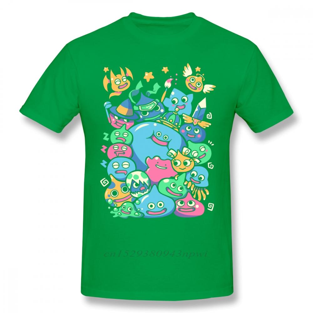 Dragon Quest T Shirt Slime Party TShirt Funny Beach Tee Shirt 100 Cotton Printed Unisex Short Sleeves Oversize Tshirt