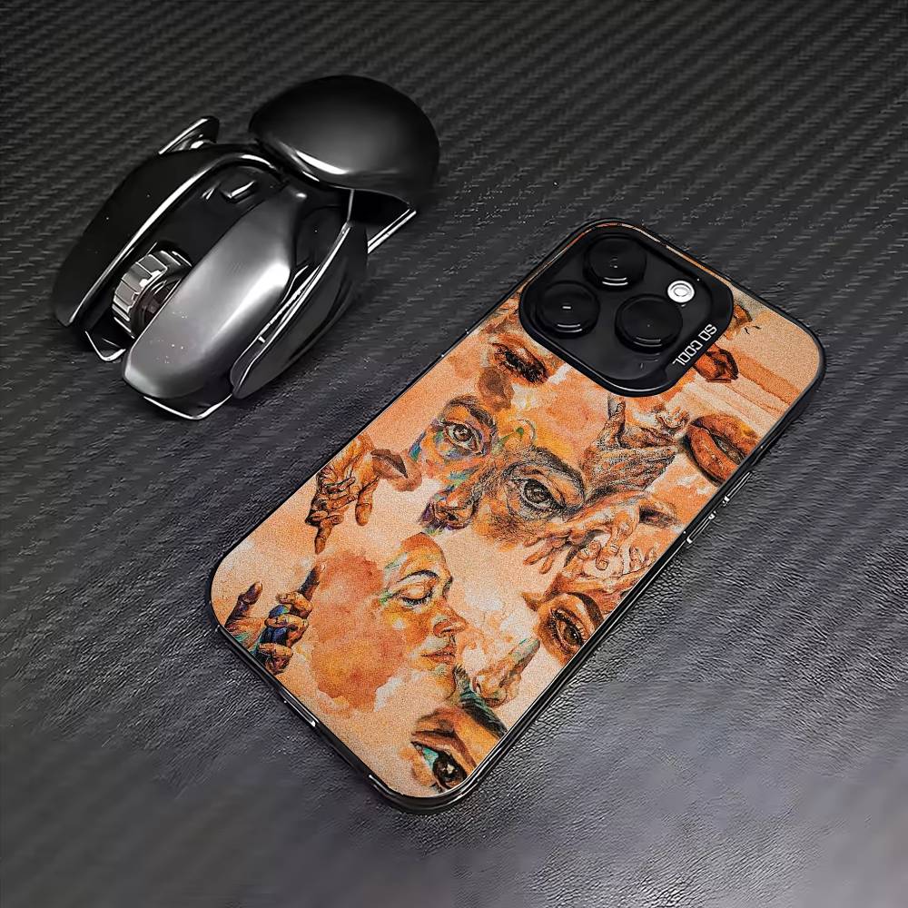 E-Egon S-Schiele Phone Case For iPhone 17, 16,15,14,13,12,11 Plus,Pro Max, Colorful Silver Funda Cover