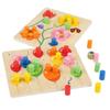 Montessori Color Sorting Pegs: Wooden Puzzle Game for Ages 2-3, Enhances Logical Thinking