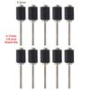 10Pcs/Set Durable 1/8inch Sanding Mandrels 6.35/9.5/12.7mm Rubber Sandpaper Circle Kit Grinder Drum Rod for Rotary Tool