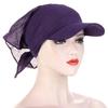Color Candy Summer Solid Color Outdoor Windproof Sunscreen With Brim Headscarf Casual Headscarf Hat