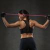 Pull Rope Silicone Resistance Band Gym Muscle Fitness Chest Expander Set (Blue)