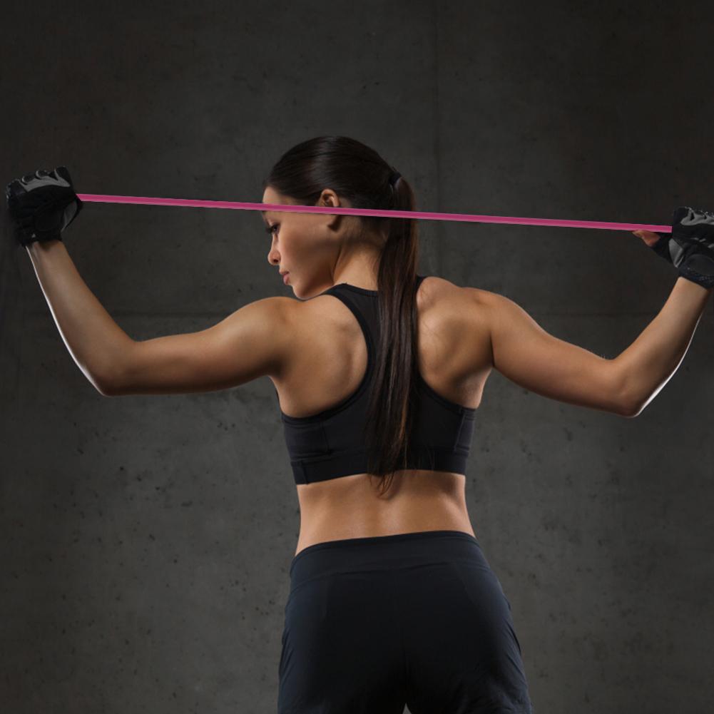 Pull Rope Silicone Resistance Band Gym Muscle Fitness Chest Expander Set (Blue)