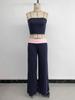 2026 Summer Sweet Cool Two-Piece Set: Color-Block Bandeau Vest and Casual Pants
