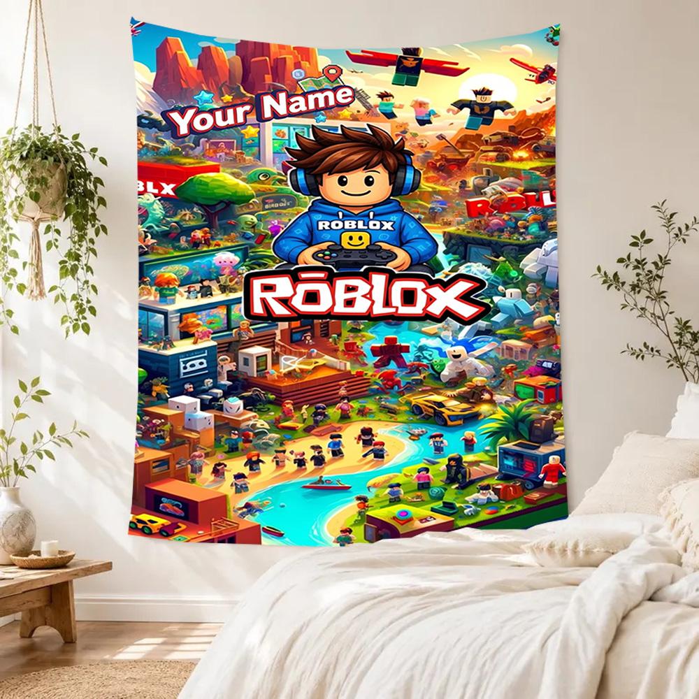 Roblox Customize Your Name Tapestry Cozy Personalized Tapestry Easy to Hang Suitable for Studio Apartment Ideal for All Seasons