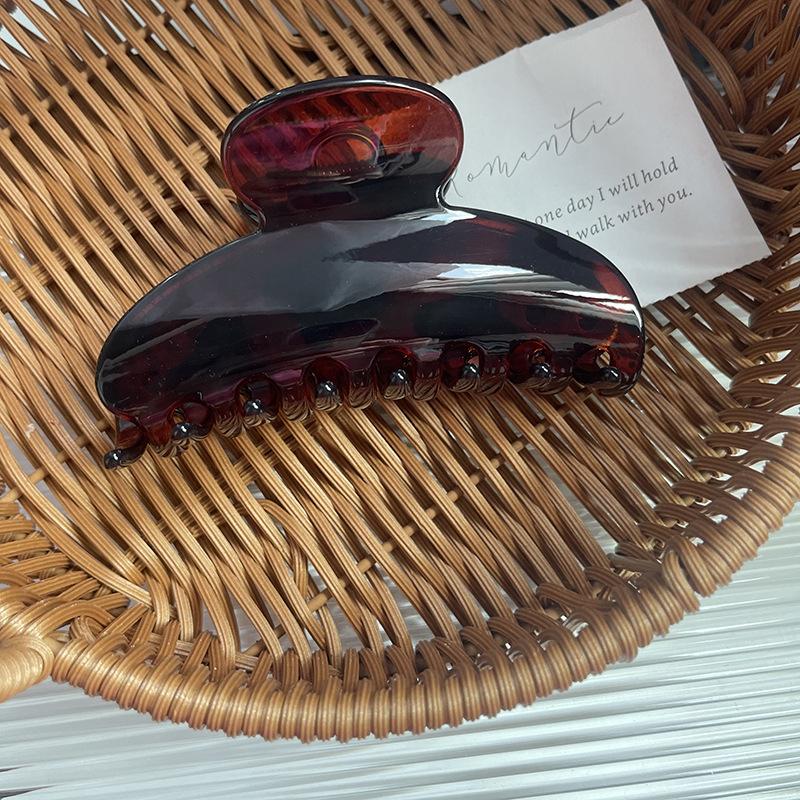 Elegant Retro 10CM Arc Hair Clip Simple Temperament Acrylic Shark Clip For Female Hair Accessories