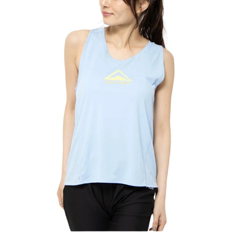 Nike Printed Moisture-Wicking Sleeveless Crew Neck Tank Top Women tops CU6259-436 L